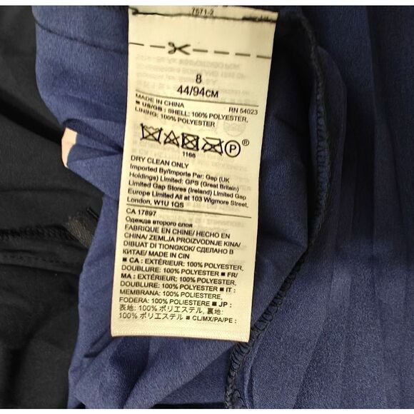 Banana Republic Blue and Red A-line Midi Pleated Skirt Size 8 - Picture 10 of 11